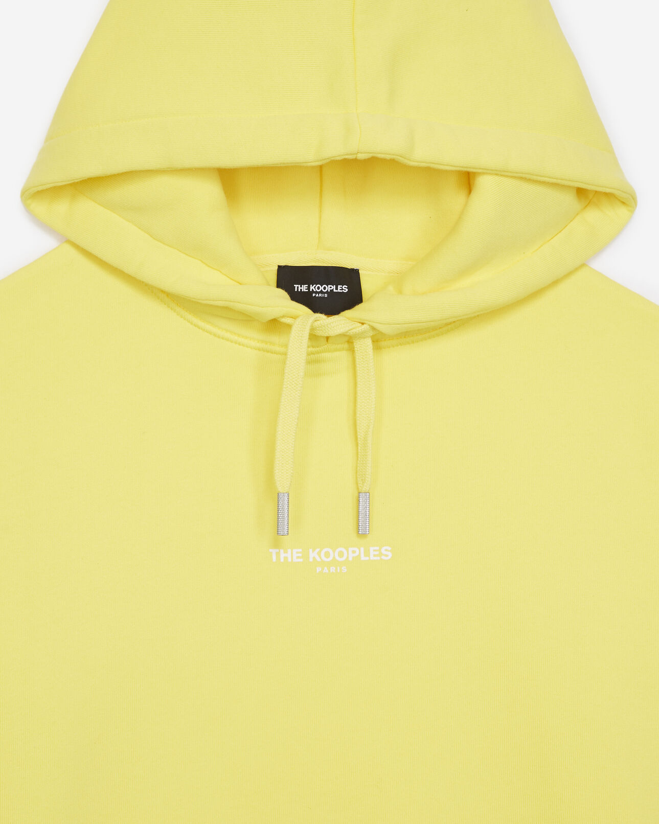 The Kooples FEMME YELLOW sweat jaune à capuche et logo imprimé
