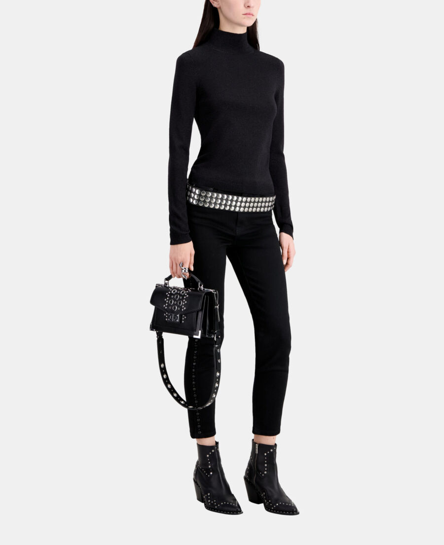 black glitter effect sweater