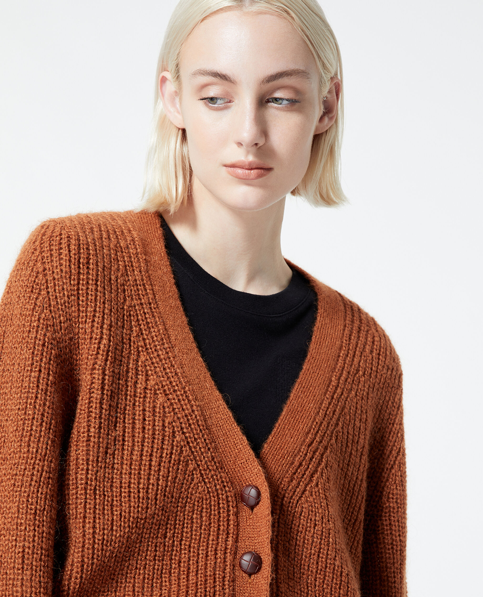 Cardigan maille tabac, TABACCO, hi-res image number null