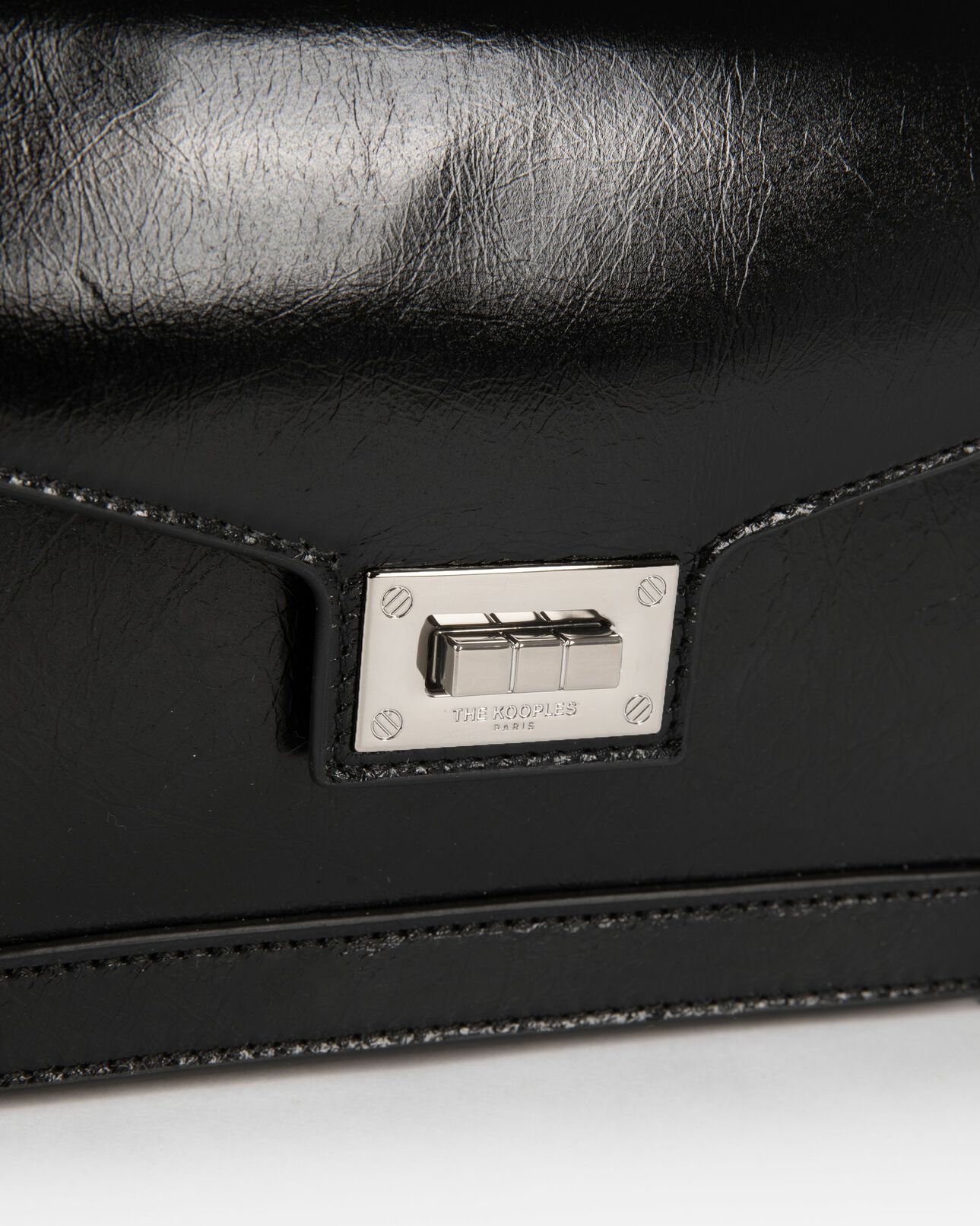 The Kooples FEMME BLACK sac emily small en cuir noir