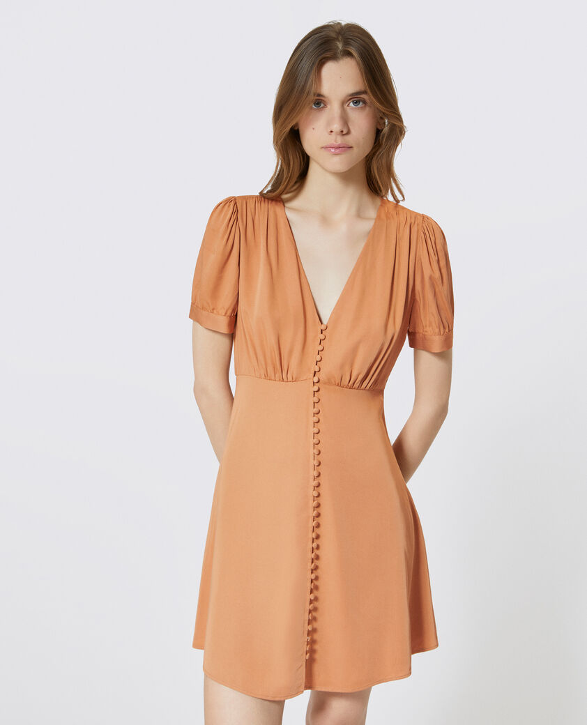 The Kooples FEMME CAMEL robe courte orange clair