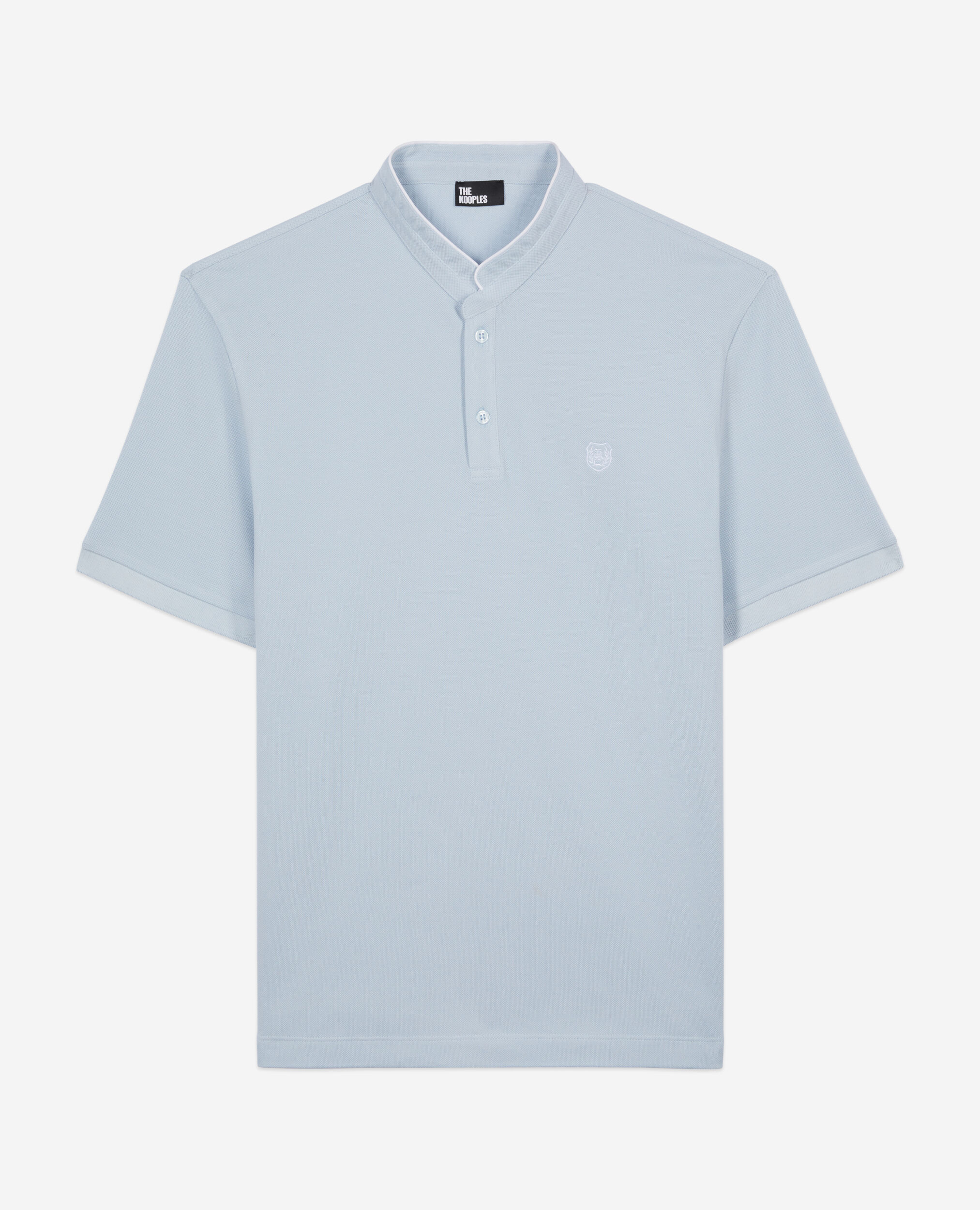Light blue cotton pique polo t-shirt, LAVENDER, hi-res image number null