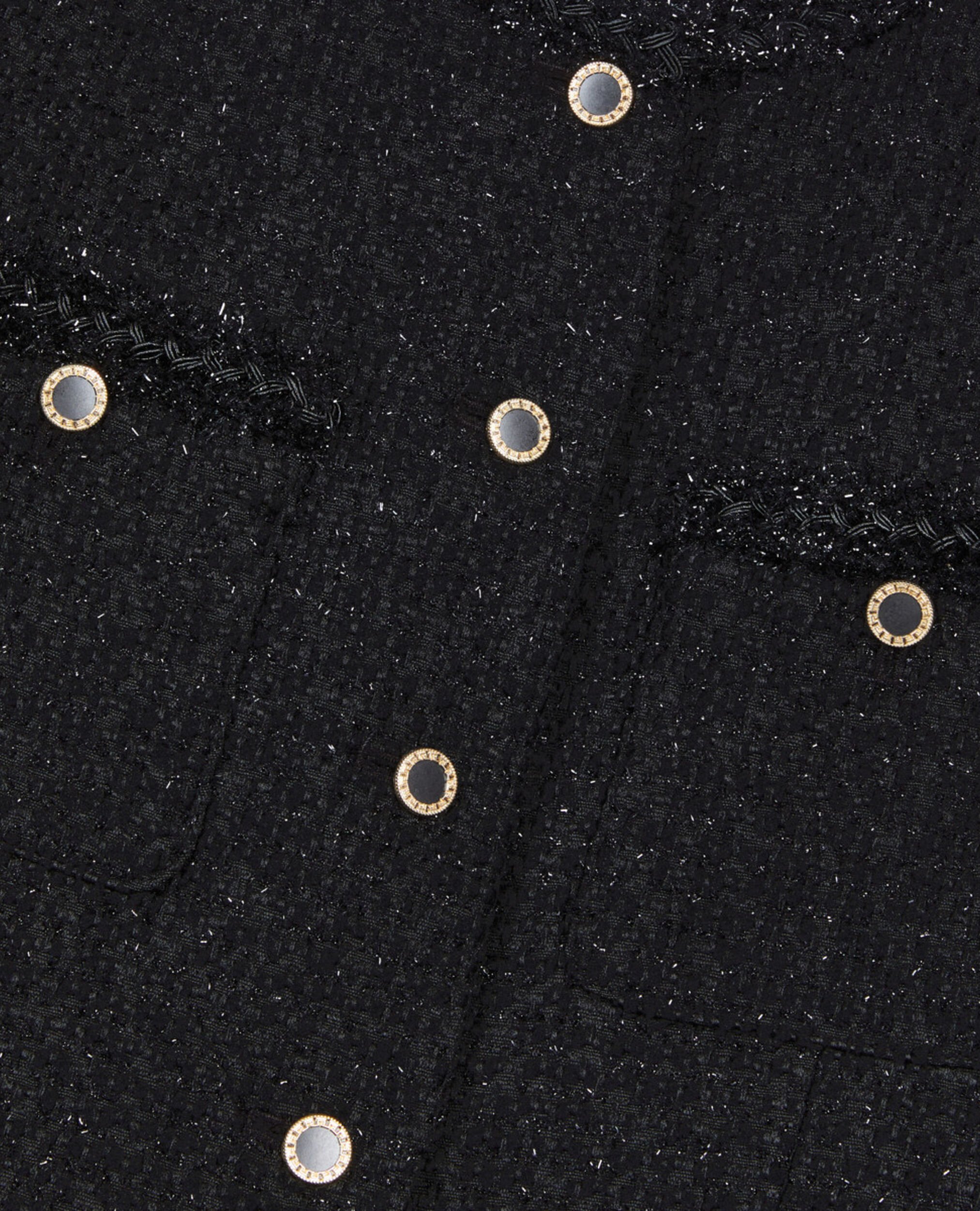 Short black tweed dress, BLACK, hi-res image number null