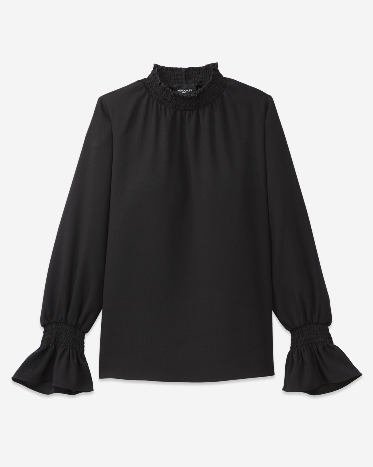 The Kooples WOMEN BLACK crepe fabric blouse