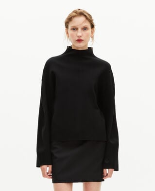 The Kooples FEMME BLACK pull col chemin&eacute;e noir