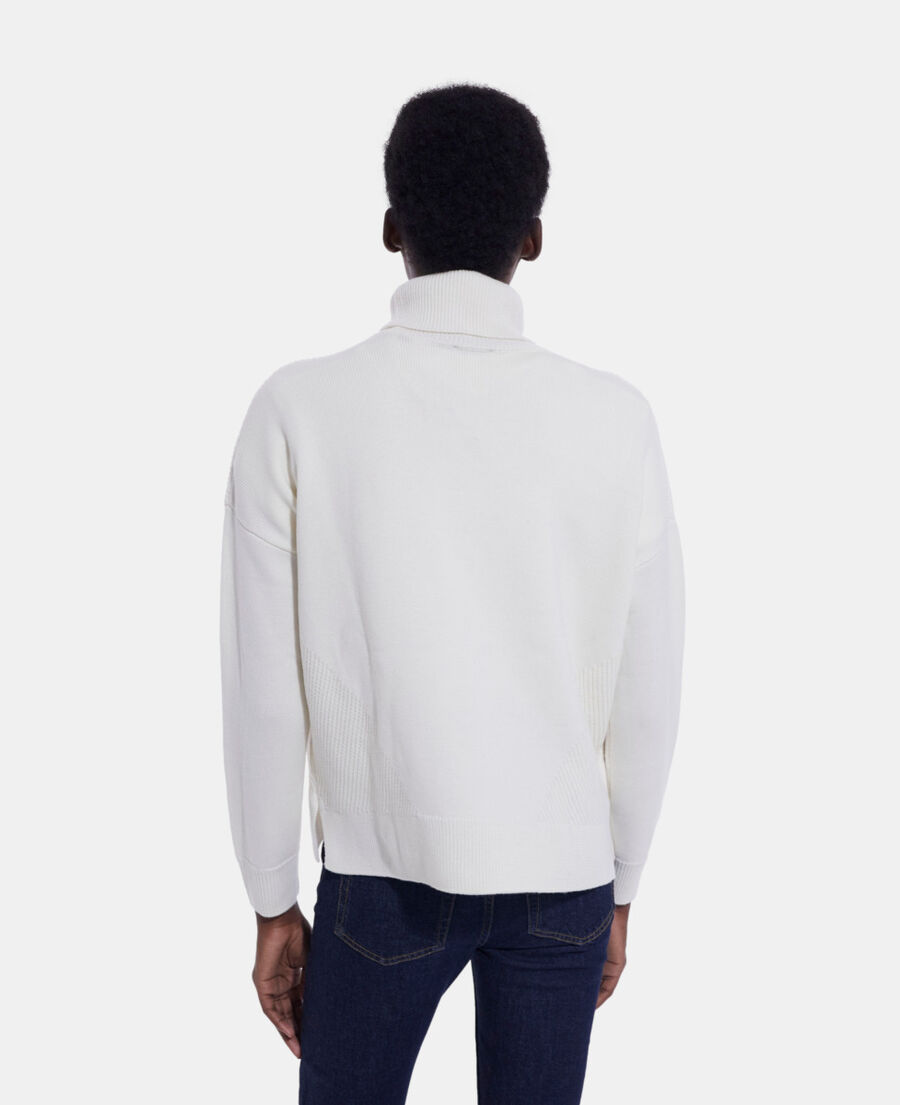 white wool sweater