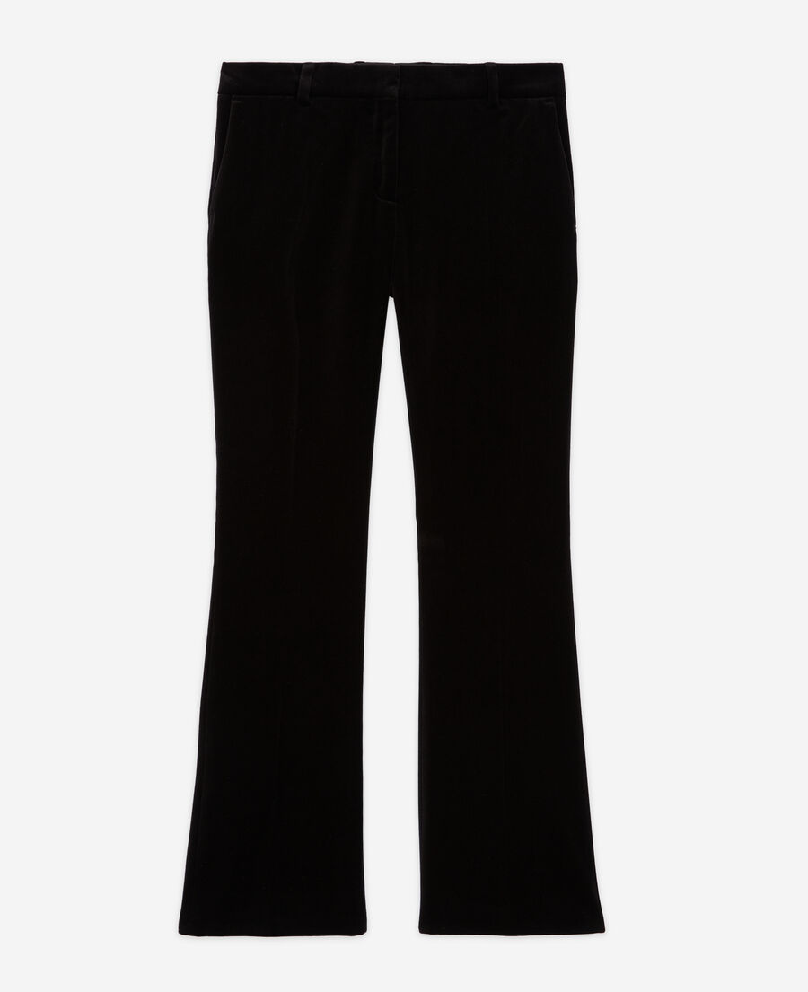 black velvet flared suit pants