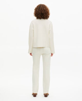 The Kooples F ECRU white mock-neck sweater