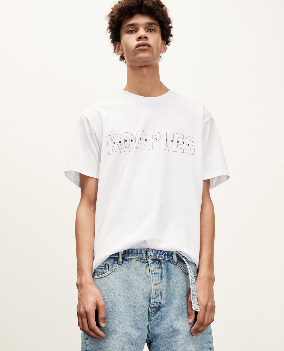 White shirt in cotton with raised logo The Kooples