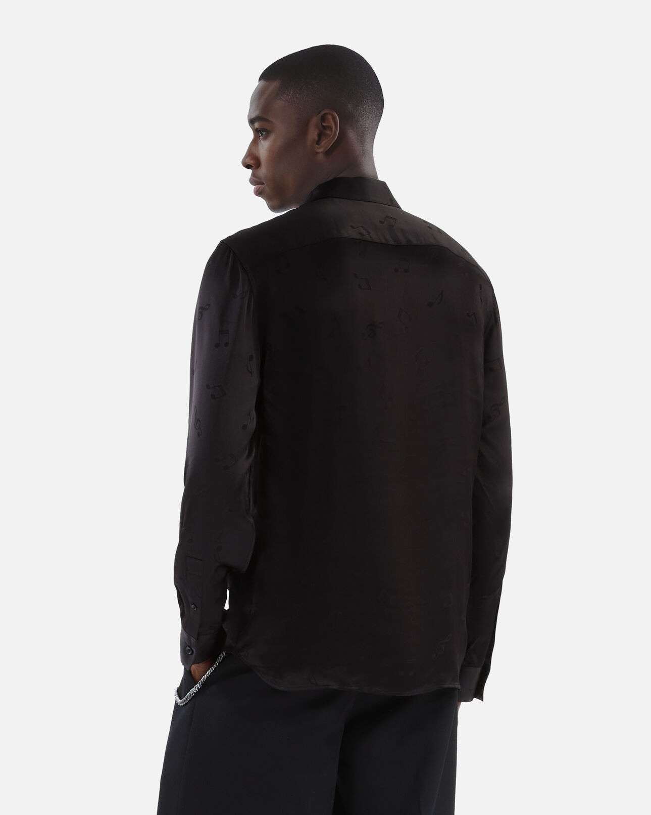 The Kooples HOMME BLACK chemise jacquard musique noire