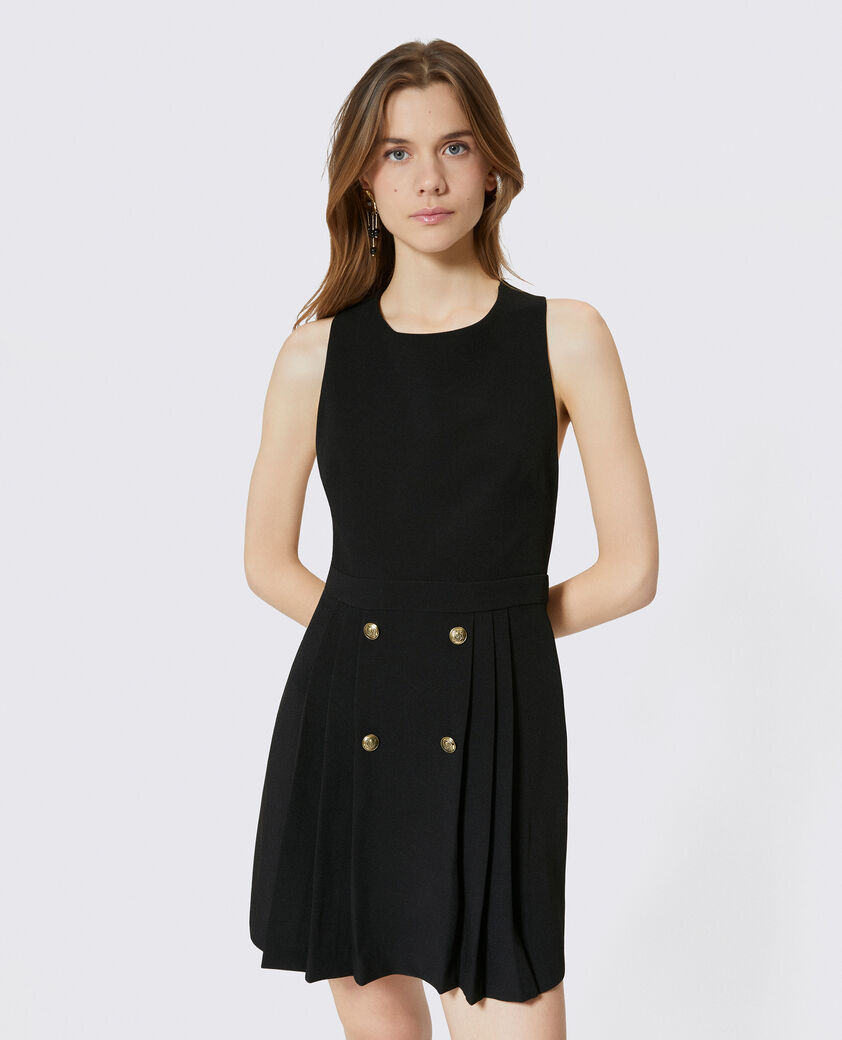 The Kooples DAMEN BLACK kurzes kleid mit gekreuztem r&uuml;cken schwarz