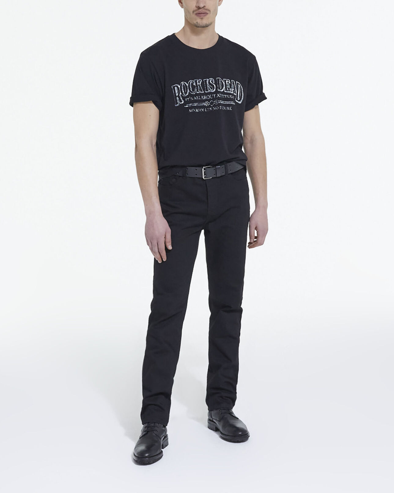 The Kooples HOMME BLACK WASHED t-shirt gris