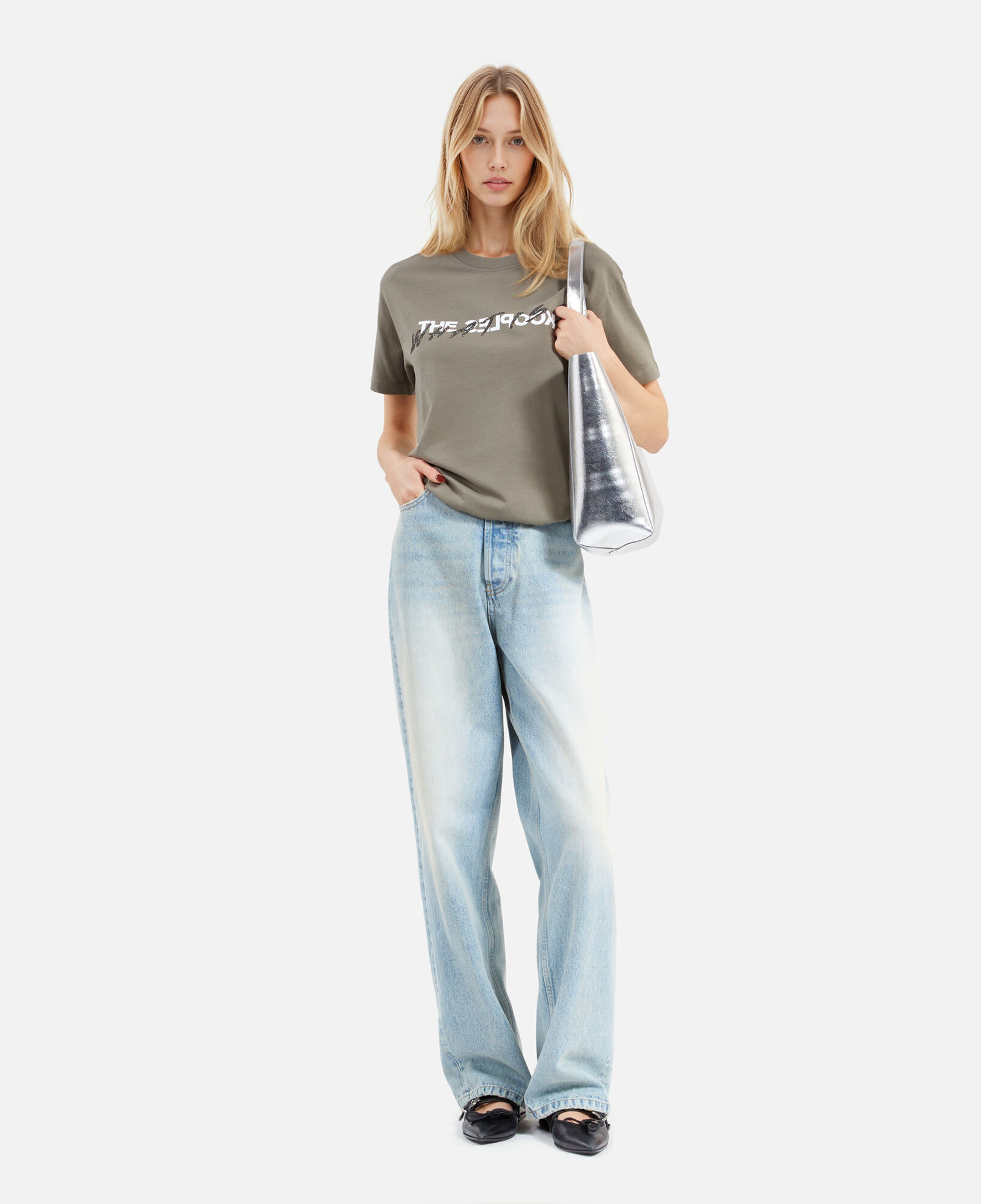 The Kooples WOMEN OLIVE KAKI khaki what is t-shirt