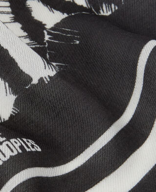 The Kooples UNISEX ECRU bedrucktes halstuch aus kaschmir