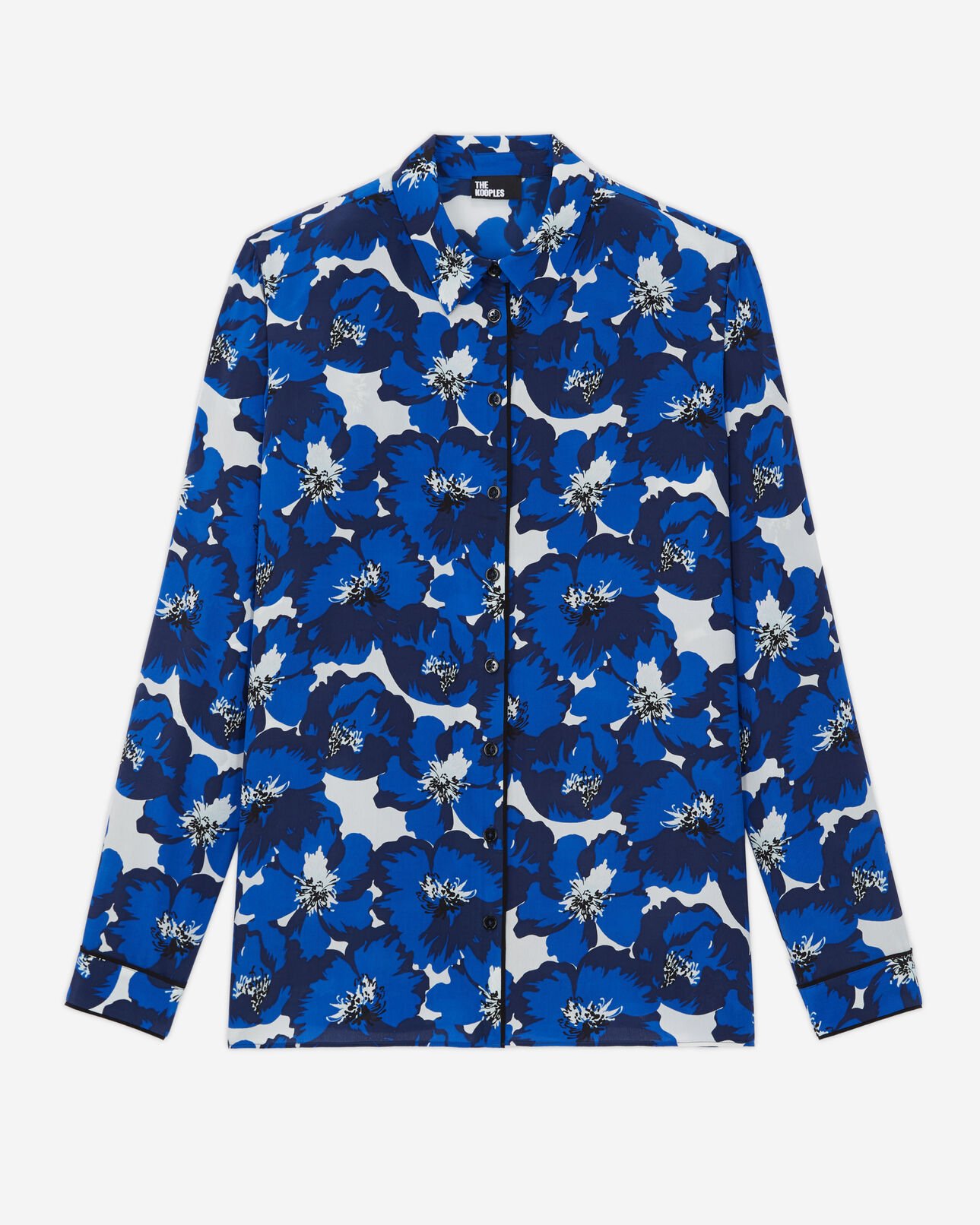 The Kooples MUJER BLUE camisa estampada seda