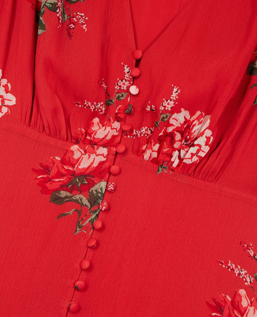 The Kooples WOMEN RED / GREEN red floral print maxi dress