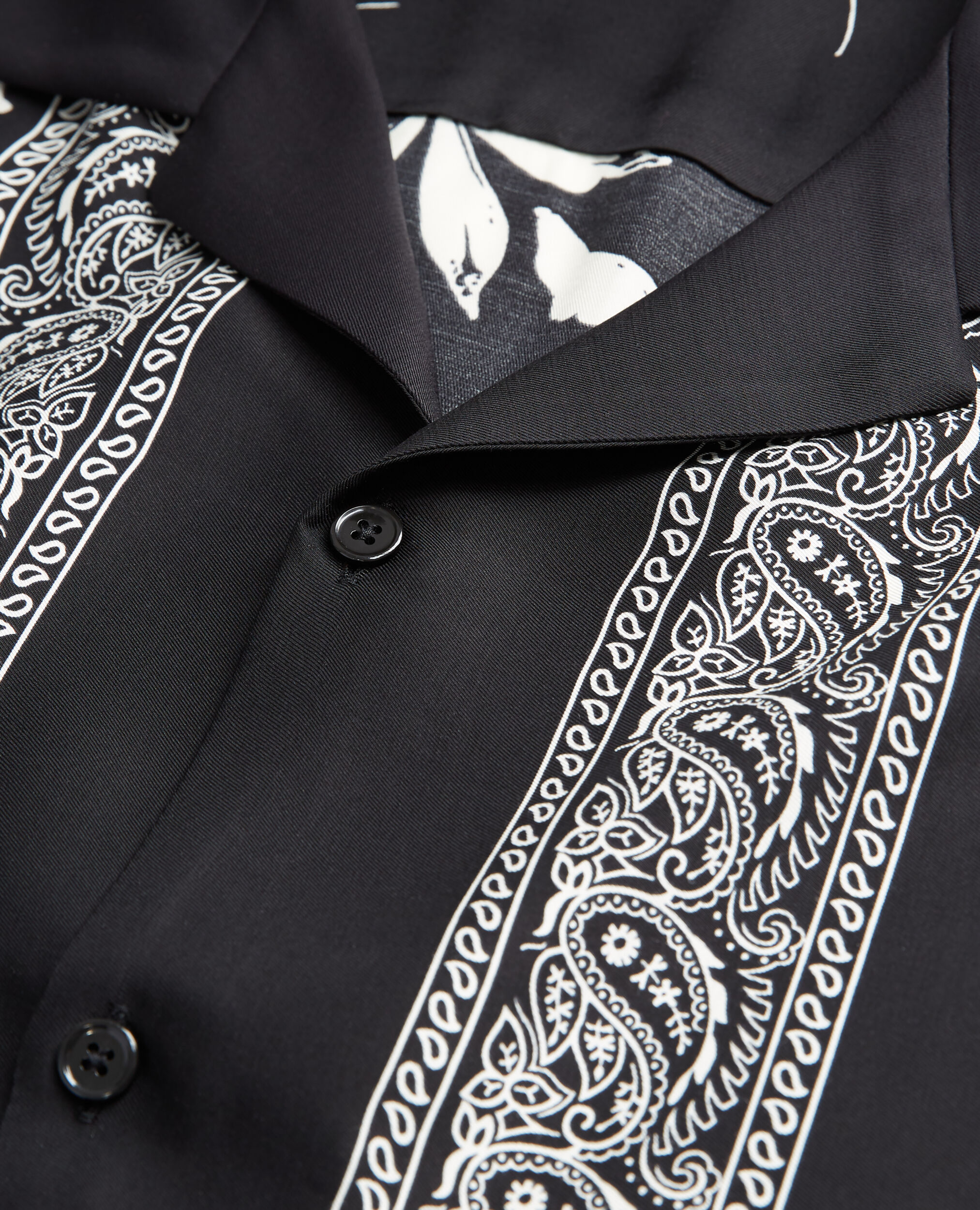 Chemise homme imprim e noire et blanche The Kooples