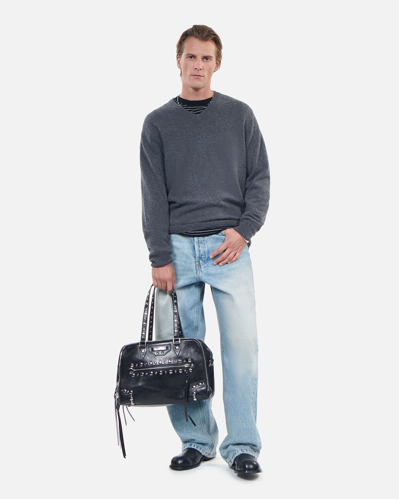 The Kooples H ANTHRACITE MELANGE grey cashmere sweater