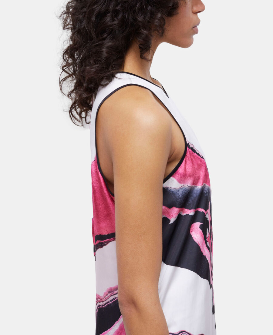 The Kooples F WHITE PINK printed long dress