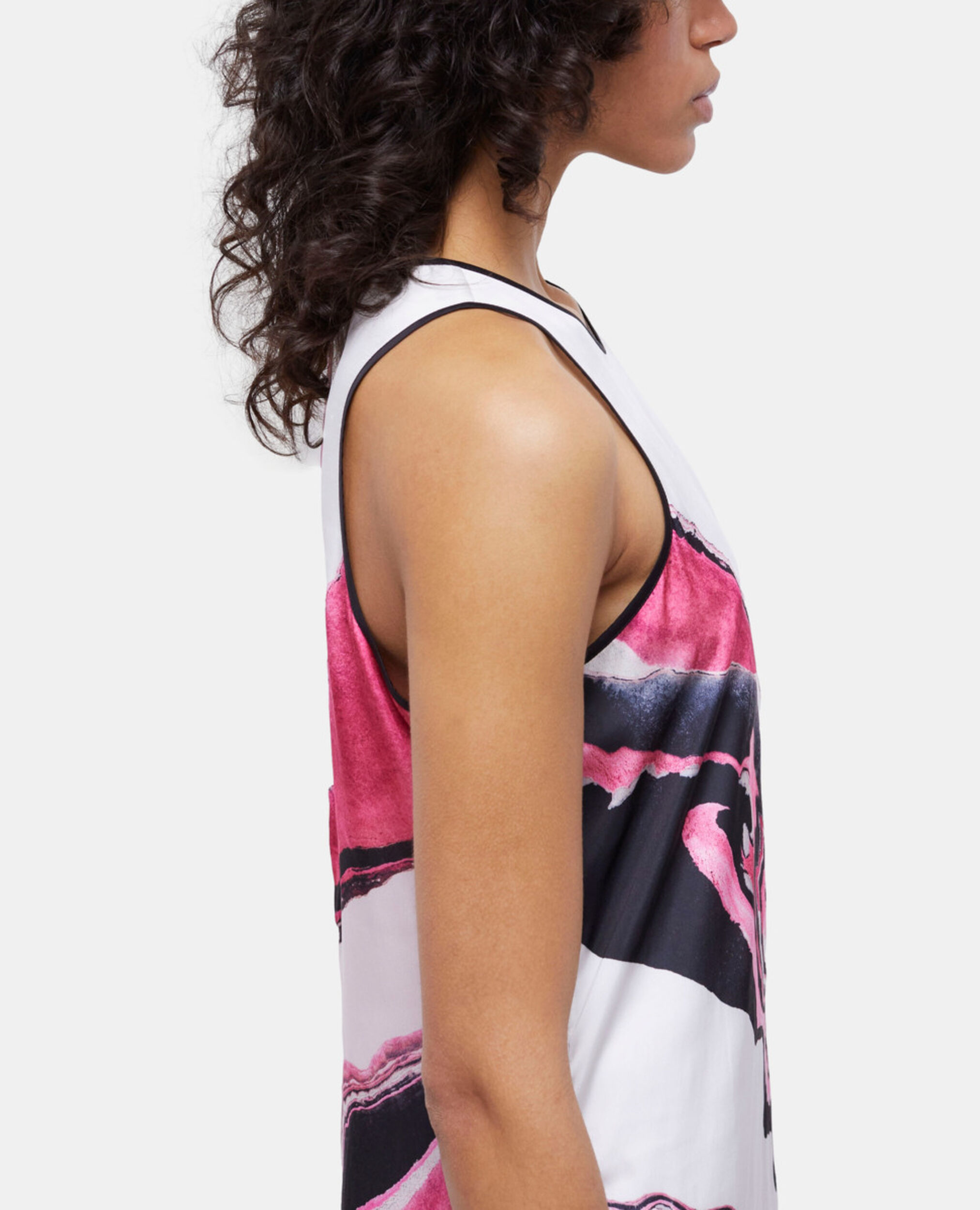 Printed long dress, WHITE PINK, hi-res image number null