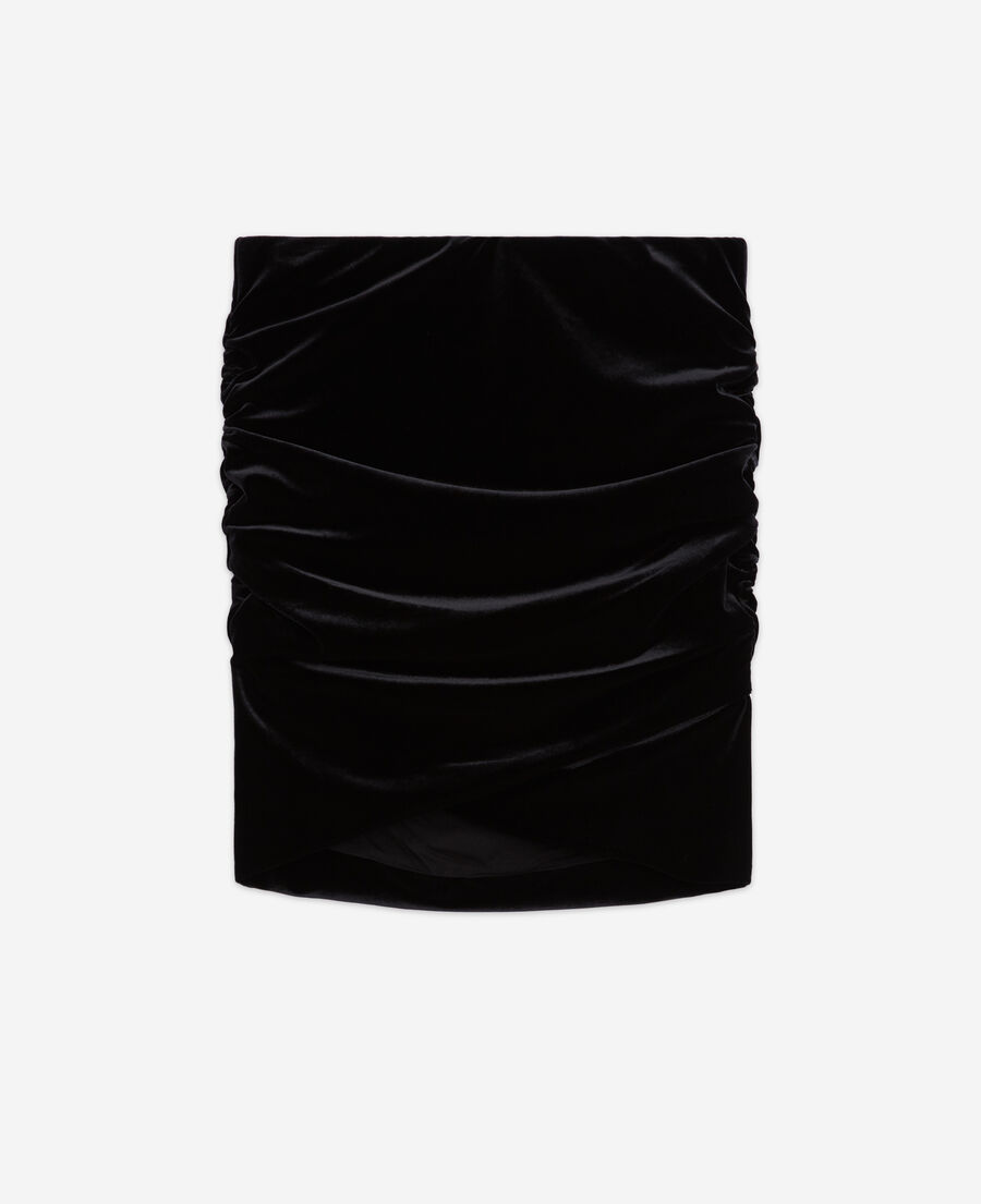falda corta terciopelo negra