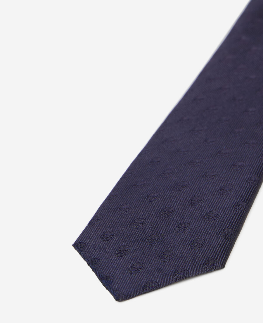 corbata azul marino seda