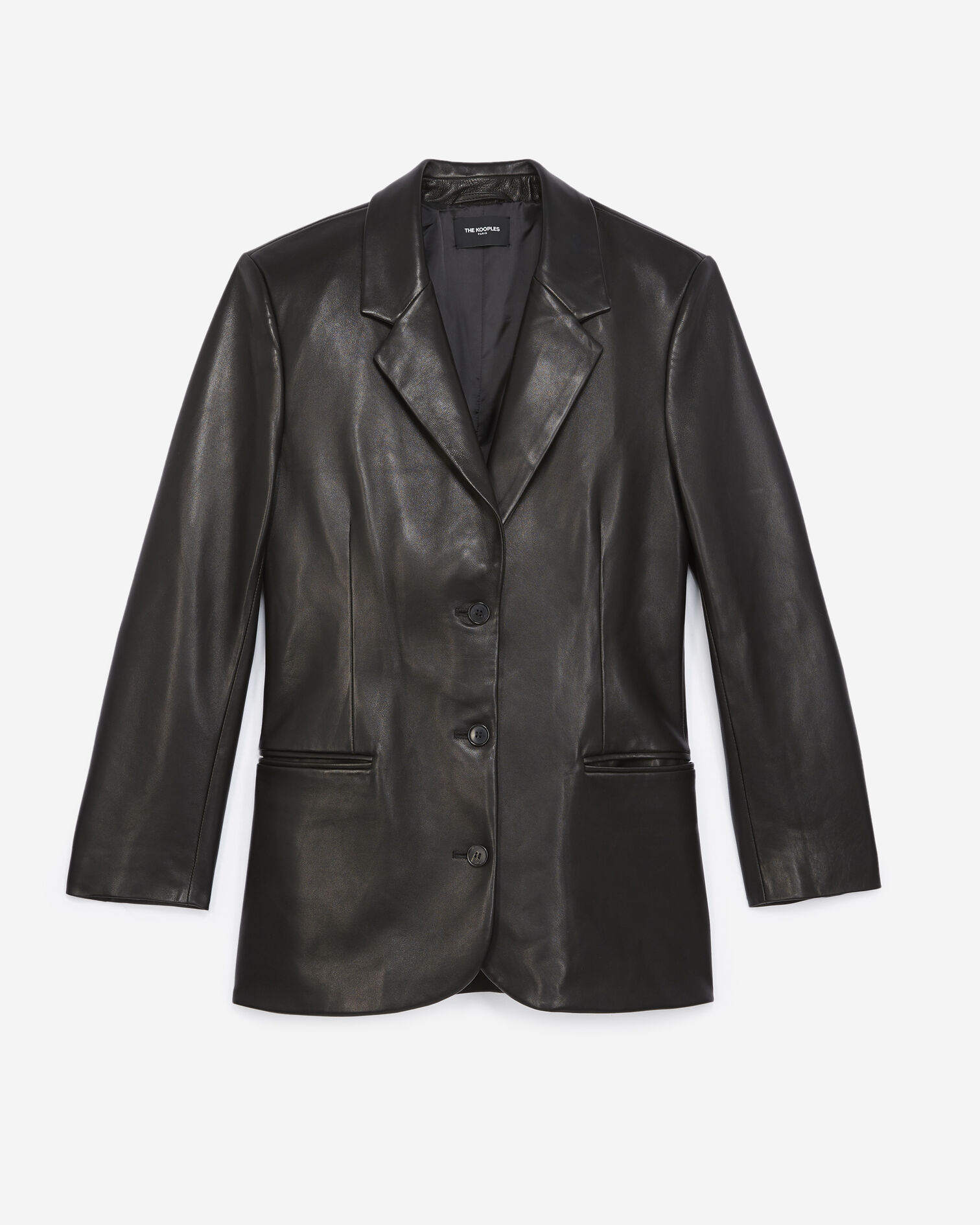 Lederjacke schwarz locker Jackenstil, BLACK, hi-res image number null