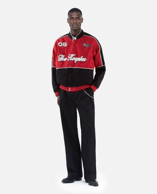 The Kooples MEN BLACK - RED black and red racing jacket