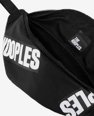 The Kooples WOMEN BLACK black waist bag with tape logo