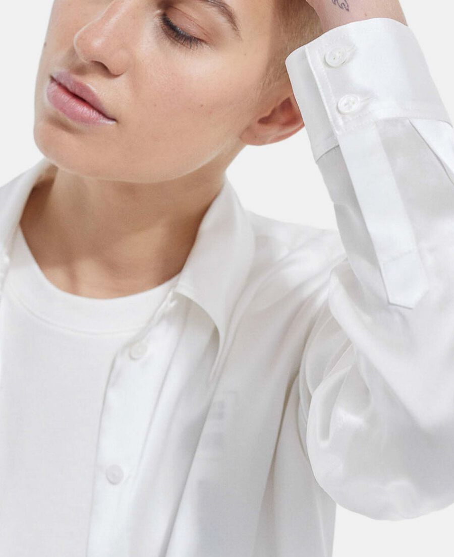 white silk shirt womens