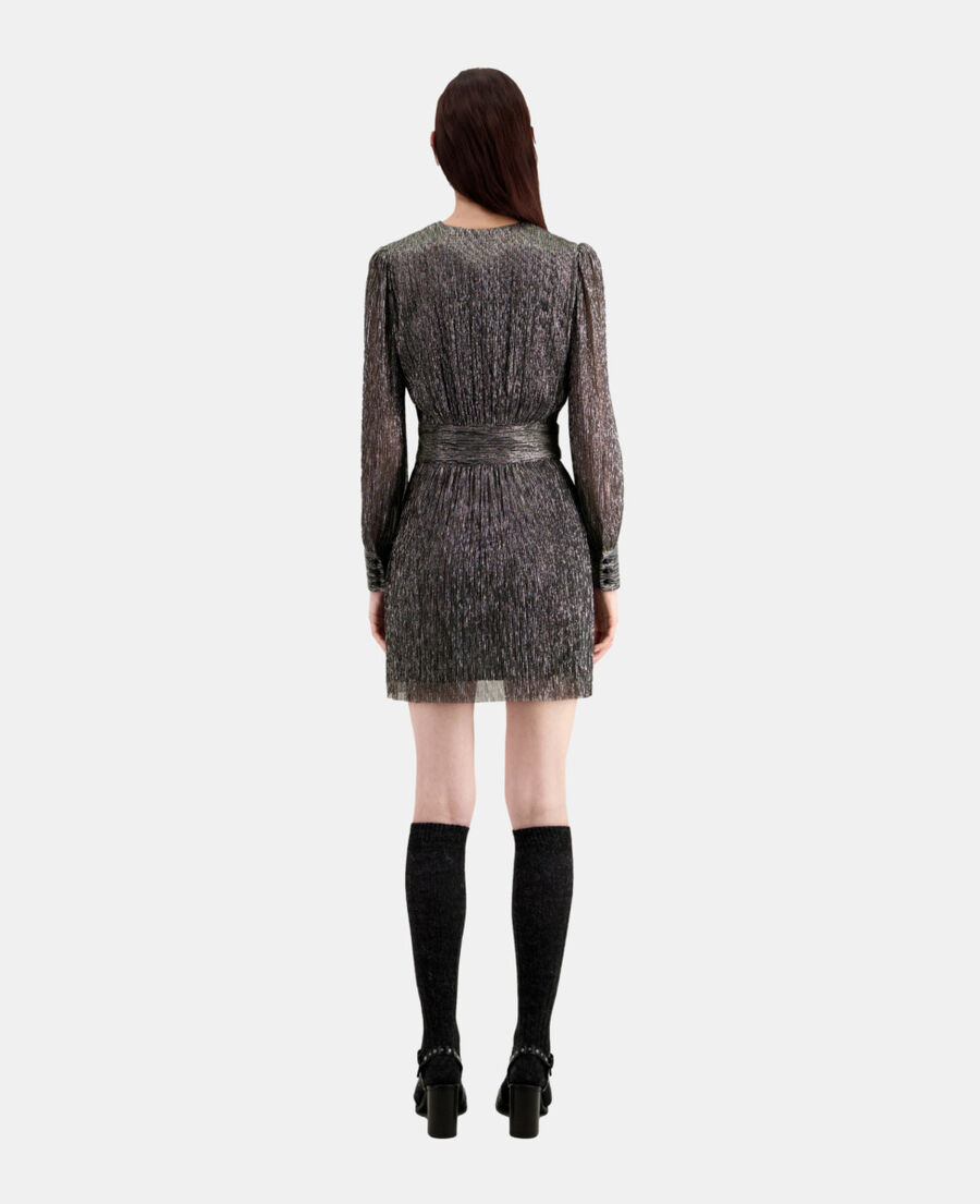 robe courte argentée