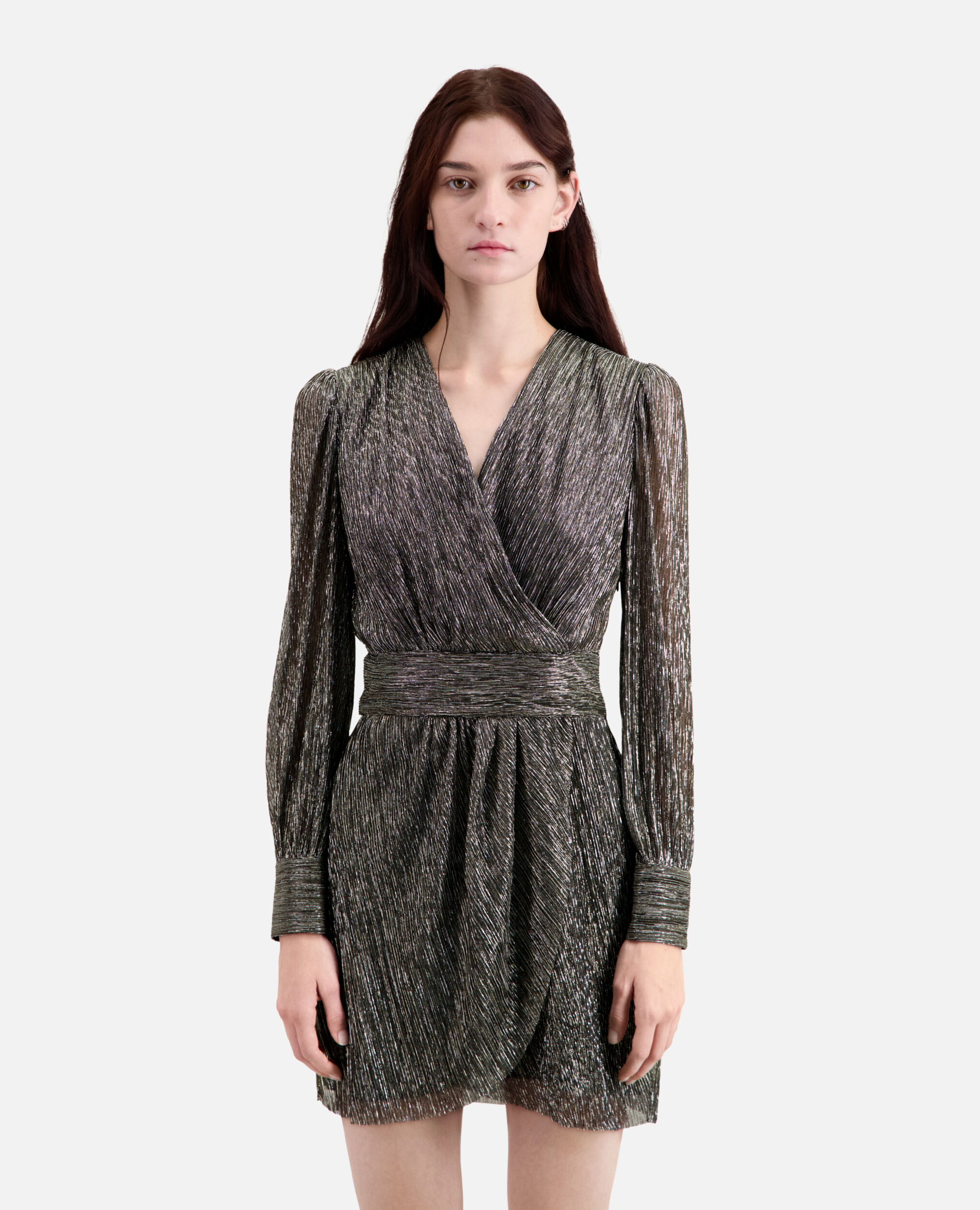 Short silver dress, SILVER, hi-res image number null