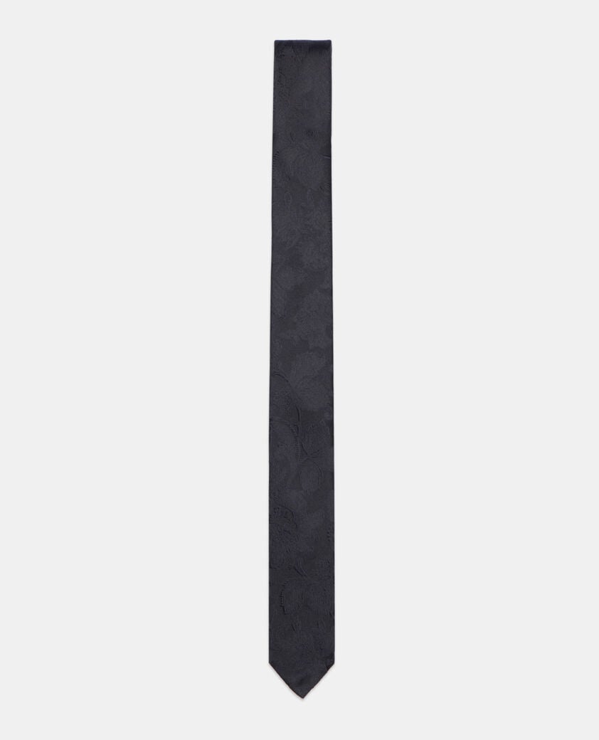 The Kooples HOMME BLACK cravate en soie noire