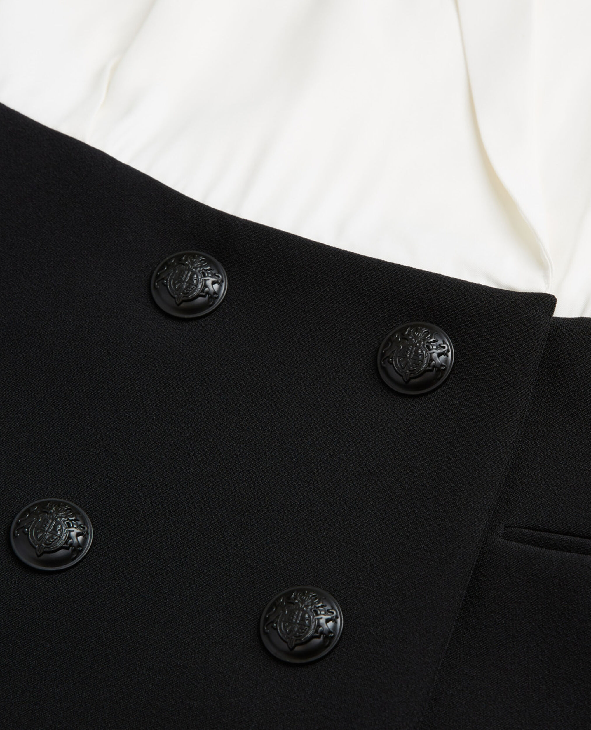 Robe courte bicolore, BLACK WHITE, hi-res image number null