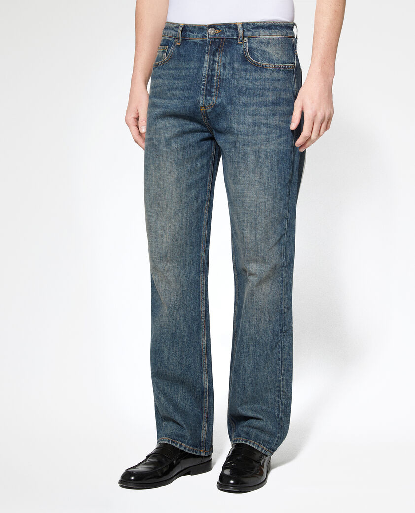 The Kooples MEN MEDIUM BLUE blue-gray straight-leg jeans