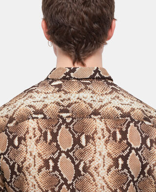 The Kooples H BEIGE snakeskin print casual shirt