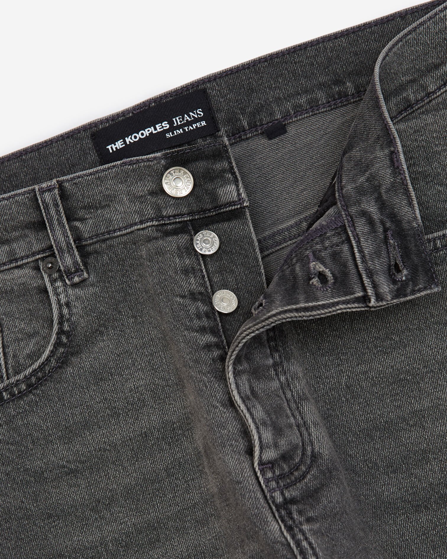 Jean délavé gris coupe slim, BLACK WASHED, hi-res image number null