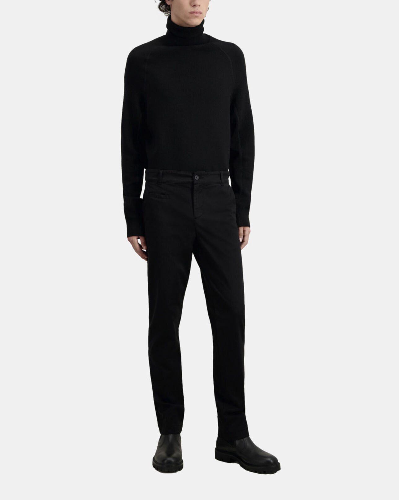 The Kooples HOMME BLACK pantalon chino noir