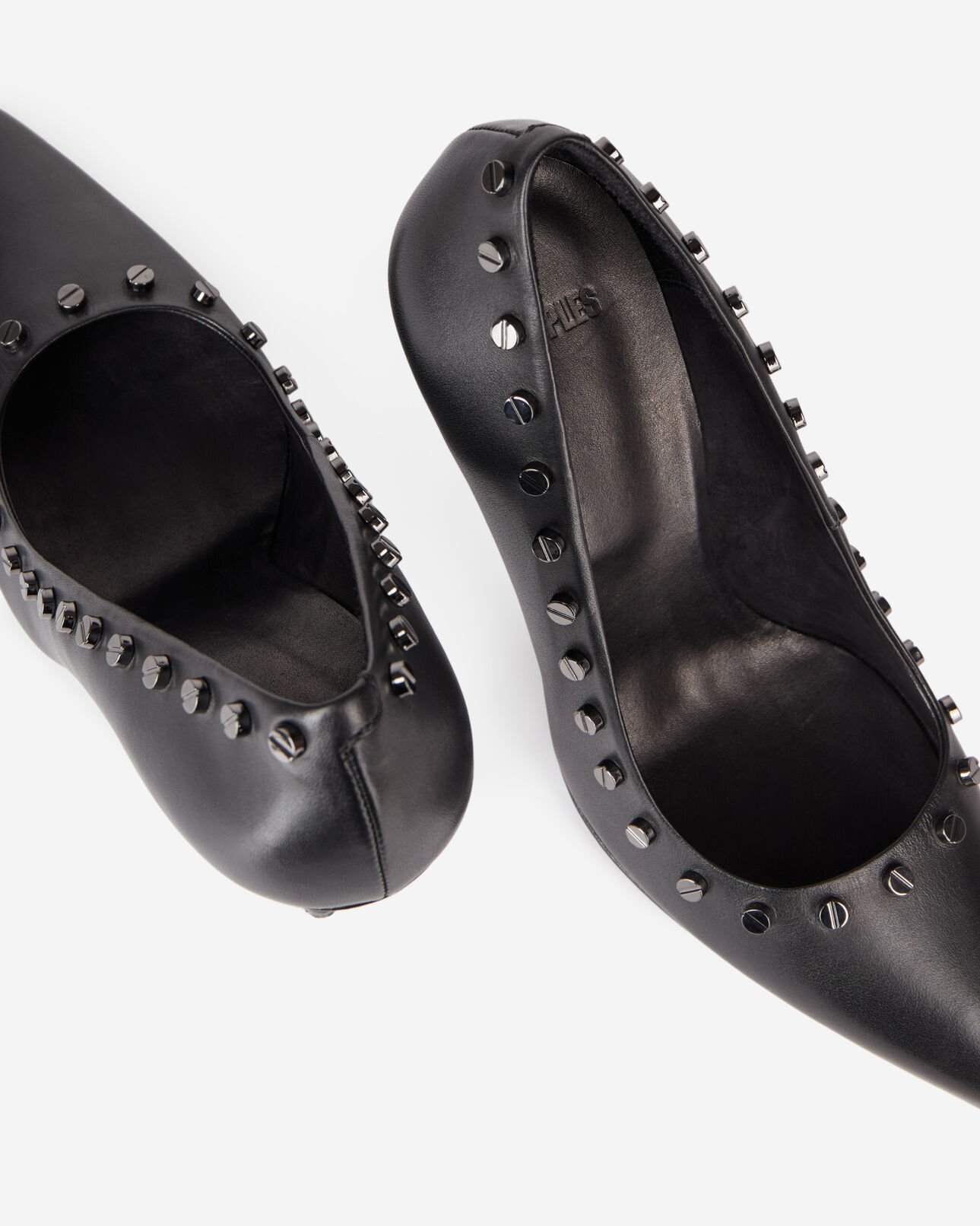 The Kooples DAMEN BLACK schwarze pumps mit absatz aus leder mit nieten