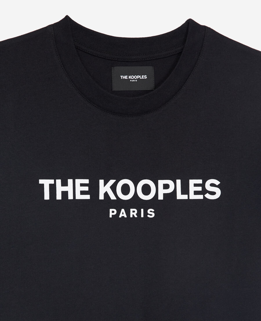 black rock cotton t-shirt with kooples logo