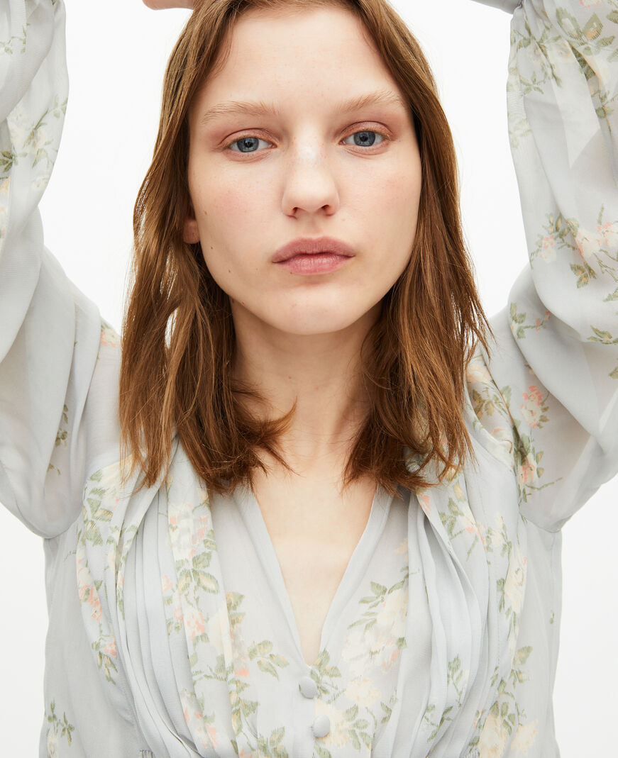 The Kooples WOMEN BLUE blue floral print top