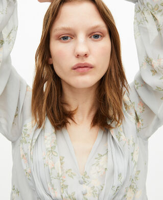 The Kooples WOMEN BLUE blue floral print top