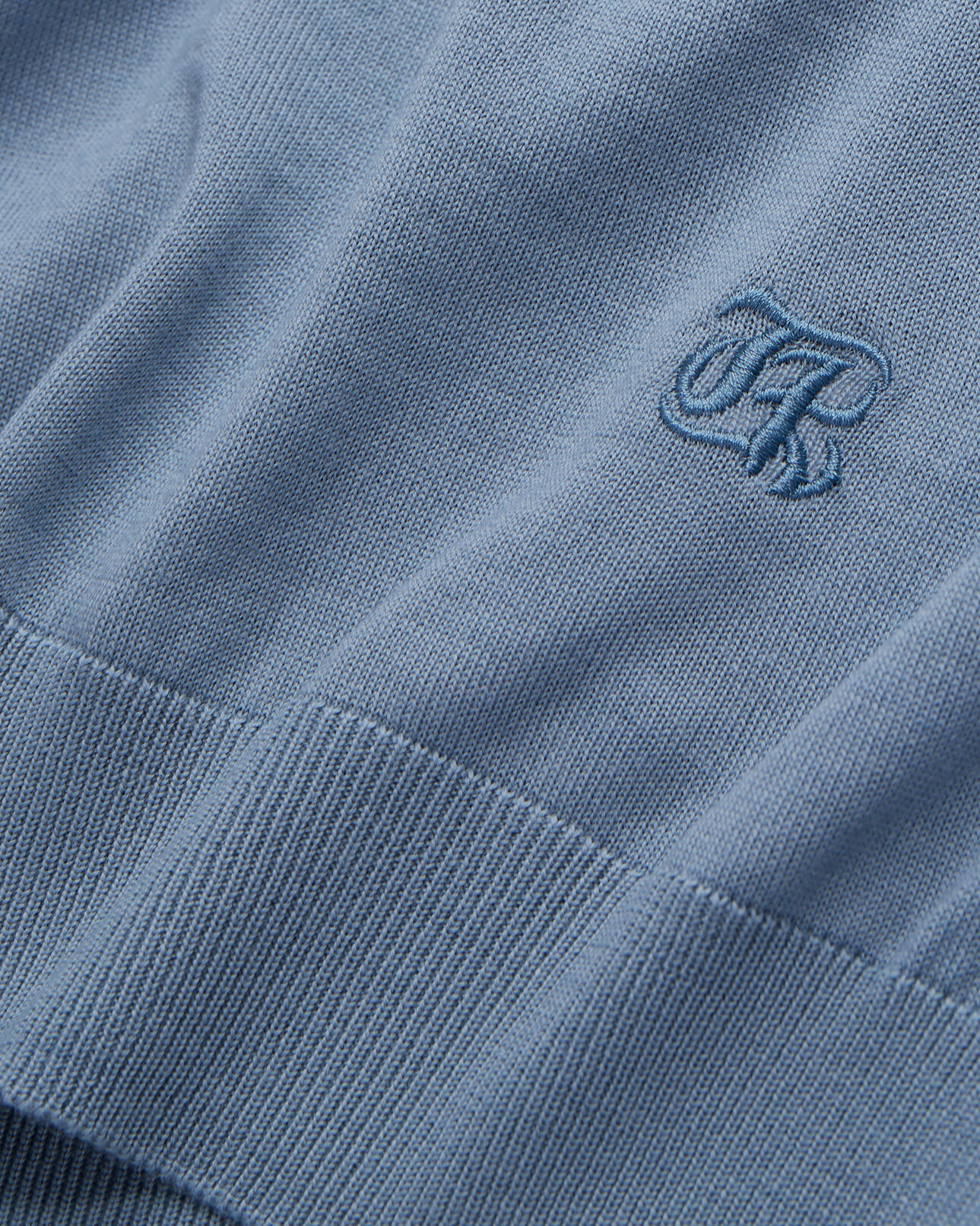 The Kooples HERREN BLUE GREY blauer pullover aus merinowolle