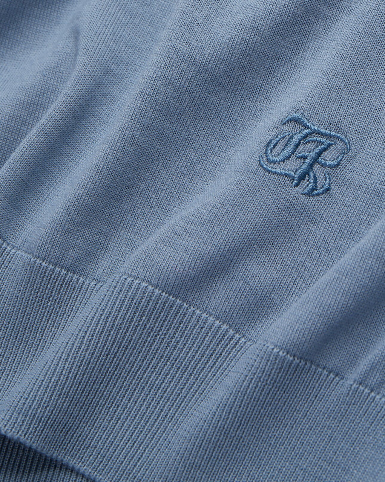The Kooples HERREN BLUE GREY blauer pullover aus merinowolle