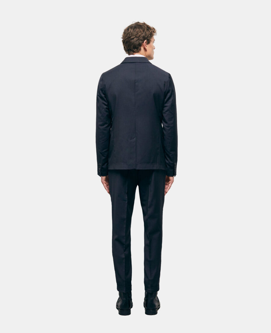 veste de costume en laine à carreaux