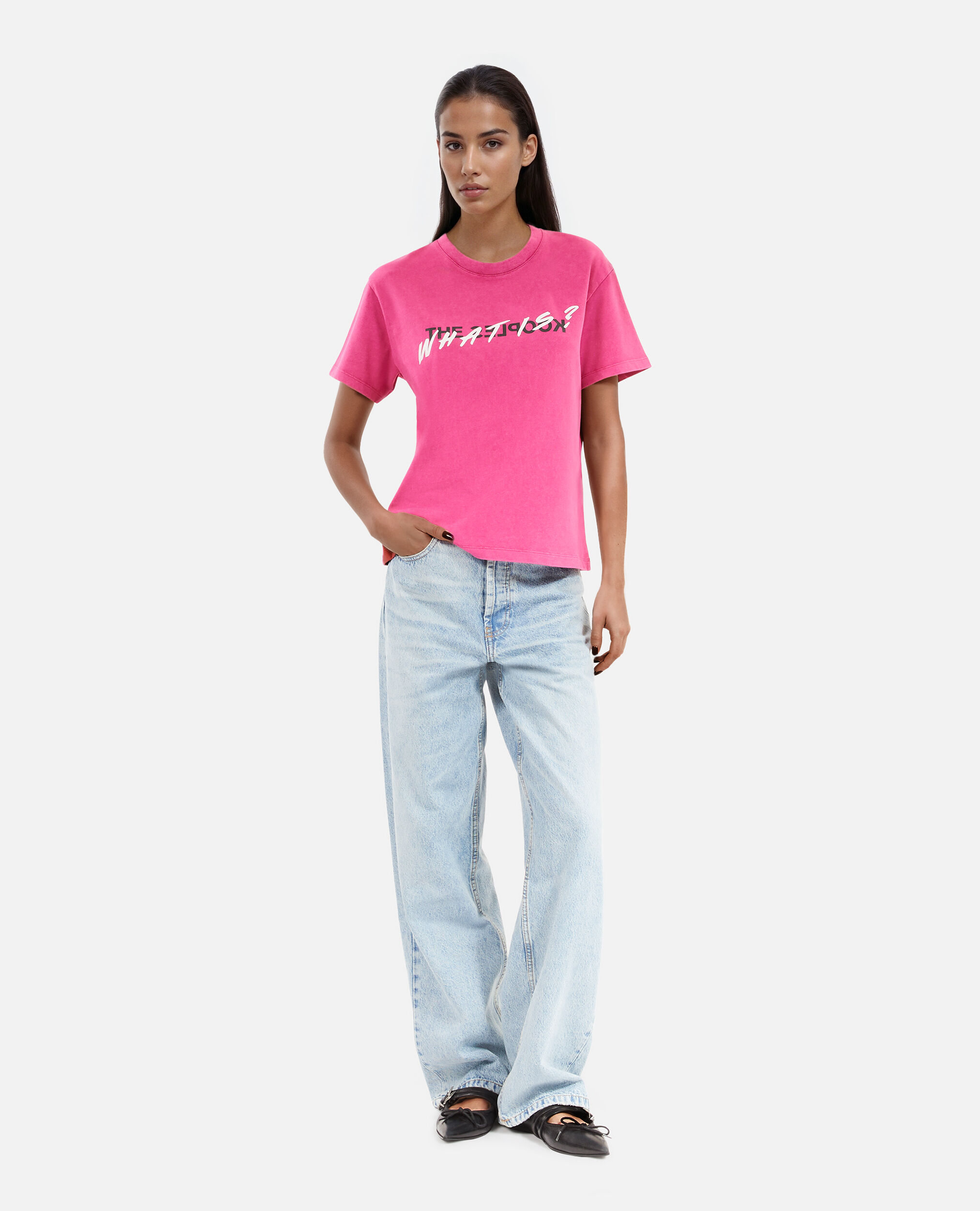 Pink What is t-shirt, FUSHIA, hi-res image number null