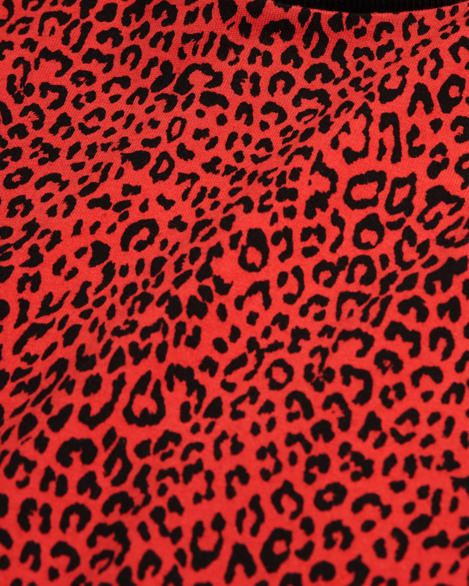 Red leopard print T-shirt, DARK RED, hi-res image number null