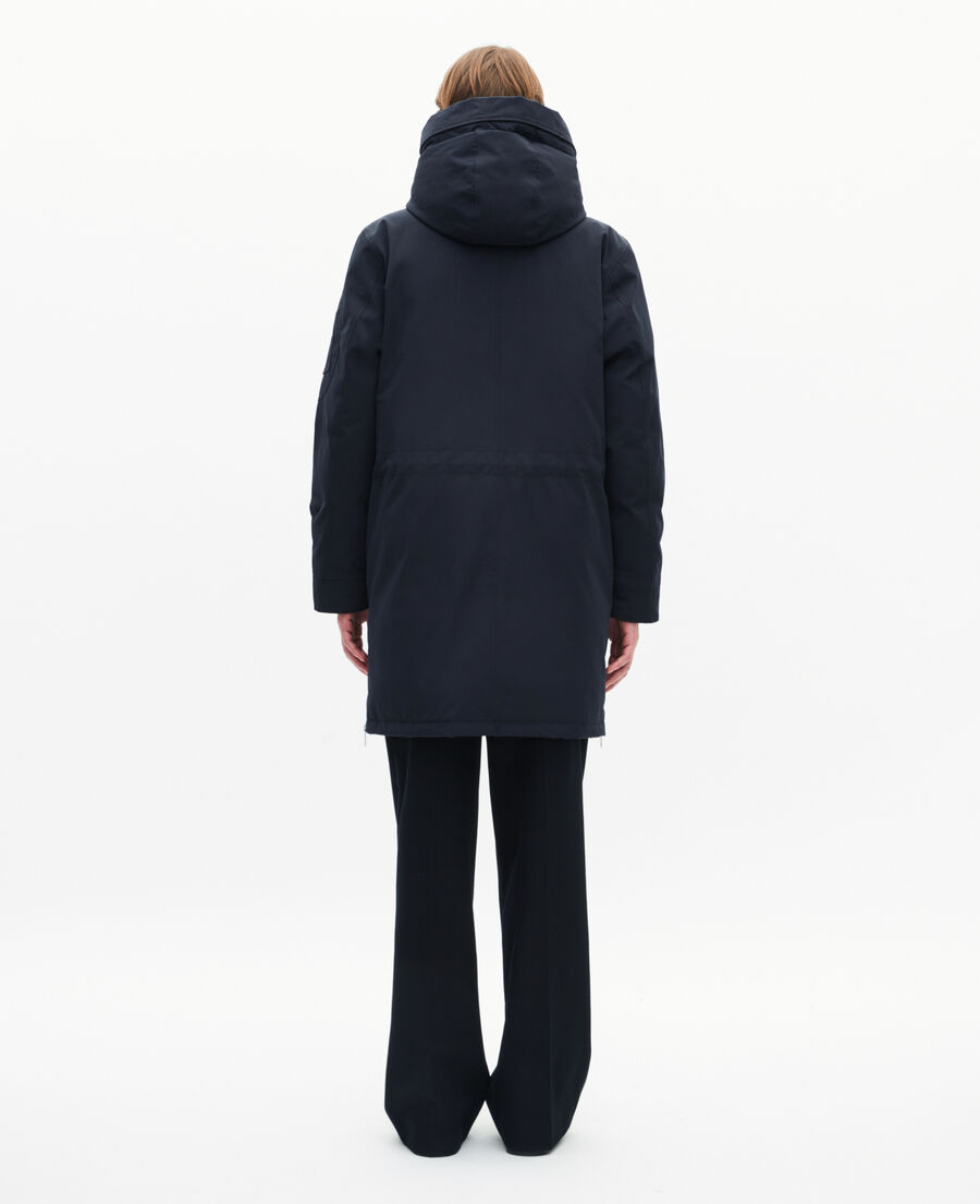 The Kooples HERREN NAVY wasserabweisender parka in marineblau