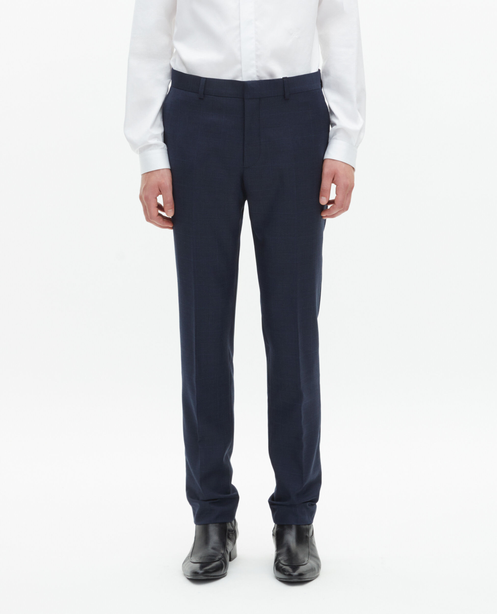 Pantalon de costume ajusté marine, NAVY, hi-res image number null