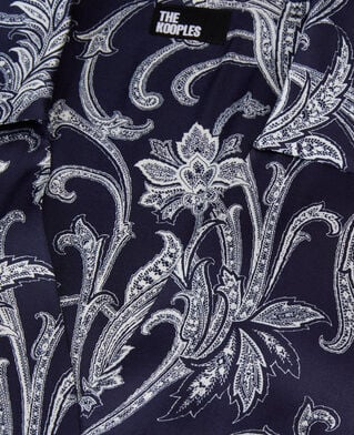 The Kooples FEMME NAVY robe midi fleurie